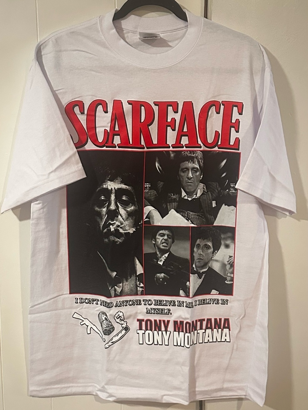 White Scarface Graphic Tee